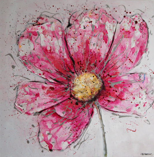 Pink Cosmos - Original Painting