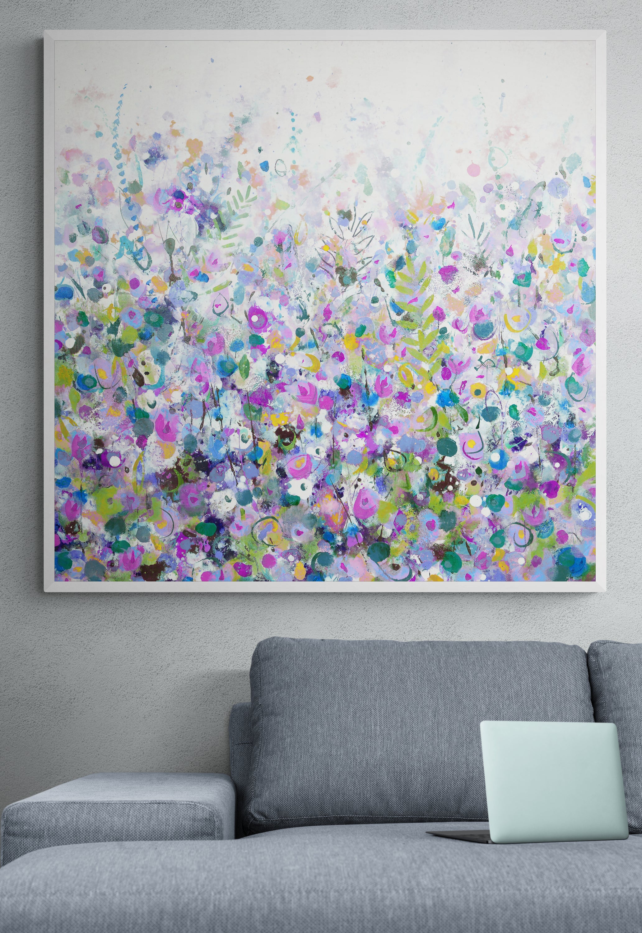 Set of 2 high quality floral art prints on canvas or fine art paper, pair of prints, wall art, canvas prints, paper prints, floral meadow art, pretty art